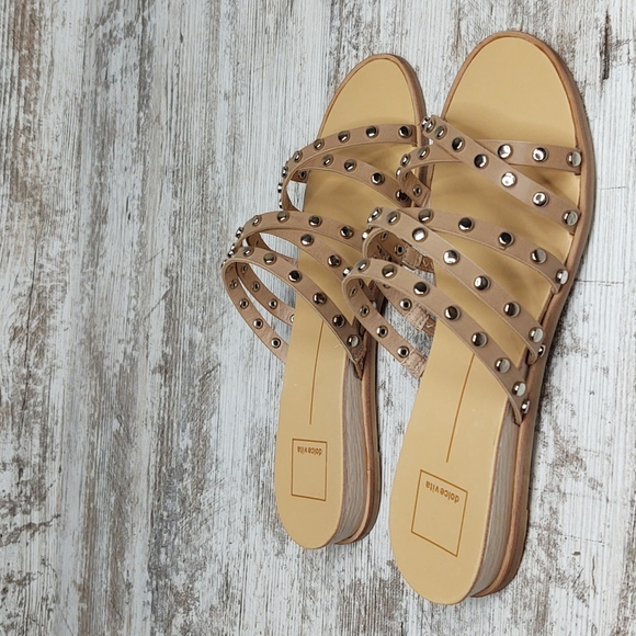 🟦NIB Dolce Vita Pinta Cafe Studded Strappy Slide Sandal - Picture 12 of 16